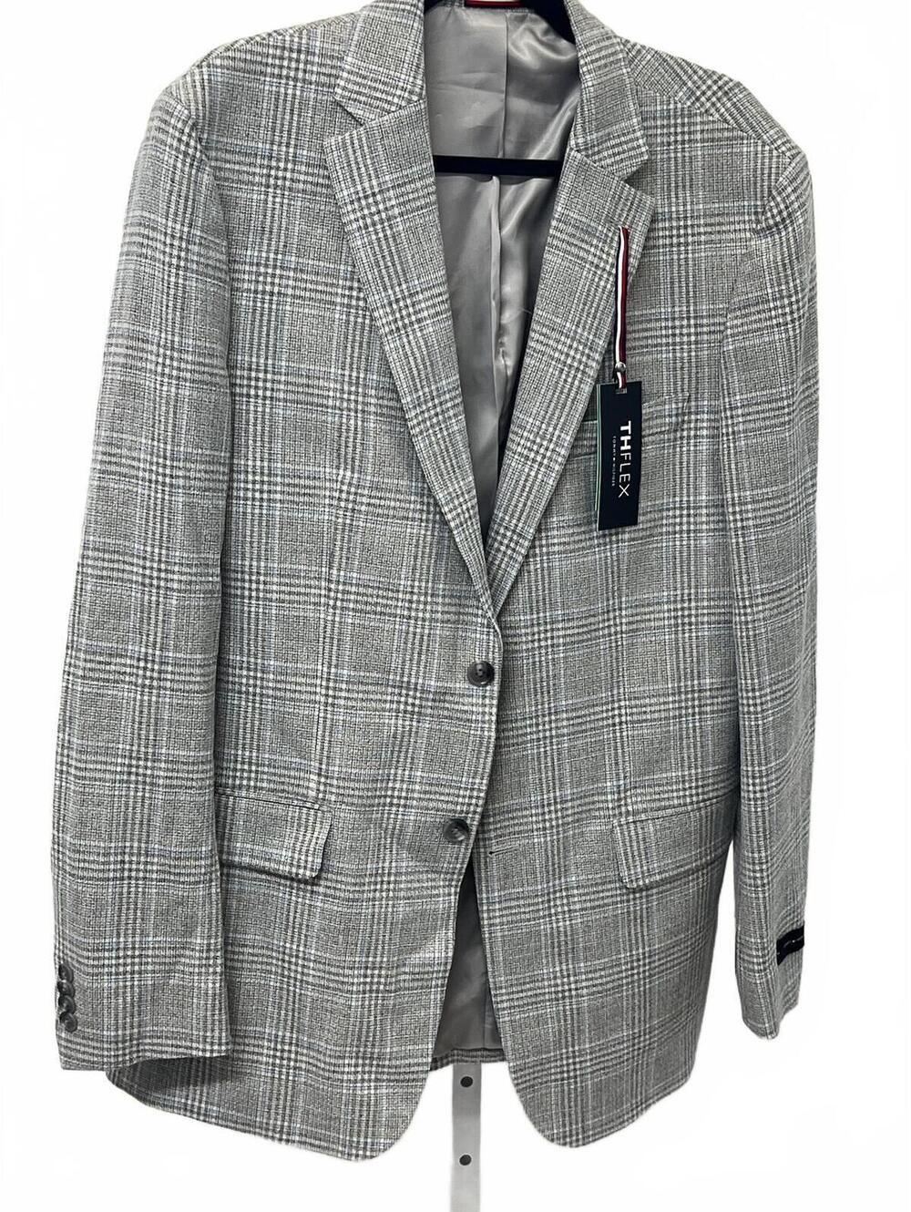 Tommy Hilfiger Mens Conrad Plaid Suit Separate Sportcoat